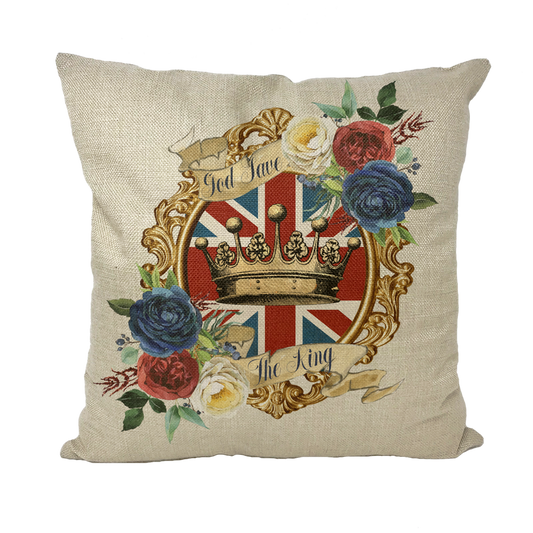 GOD SAVE THE KING Throw Pillows - DirectlyPersonalised