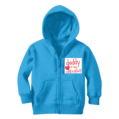 Daddy's my Valentine Classic Kids Zip Hoodie