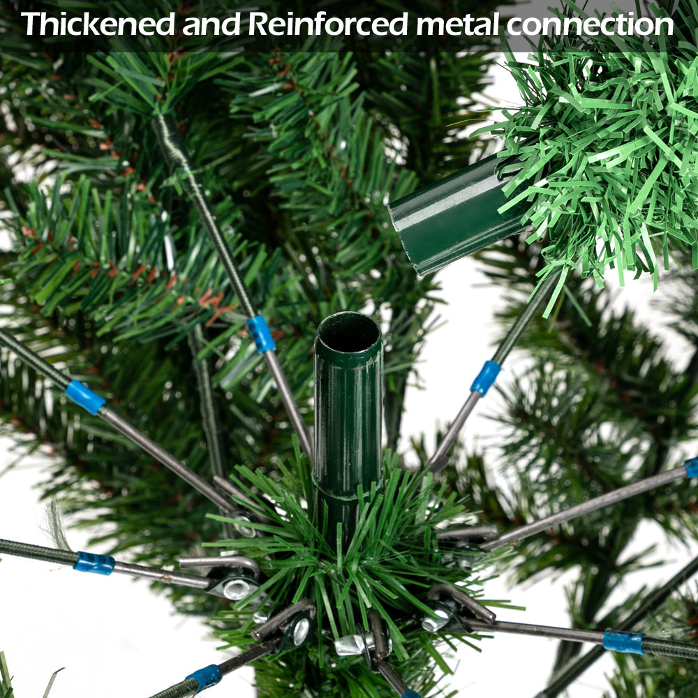 Christmas Tree 7FT 1350 Branch Flocking Spray White Tree Plus Pine Cone - DirectlyPersonalised