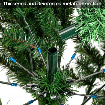 Christmas Tree 7FT 1350 Branch Flocking Spray White Tree Plus Pine Cone - DirectlyPersonalised