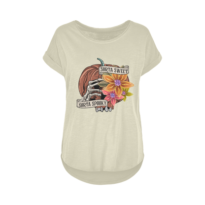 SORTA SWEET - SORTA SPOOKY Women's Long Slub T-Shirt XS-5XL - DirectlyPersonalised
