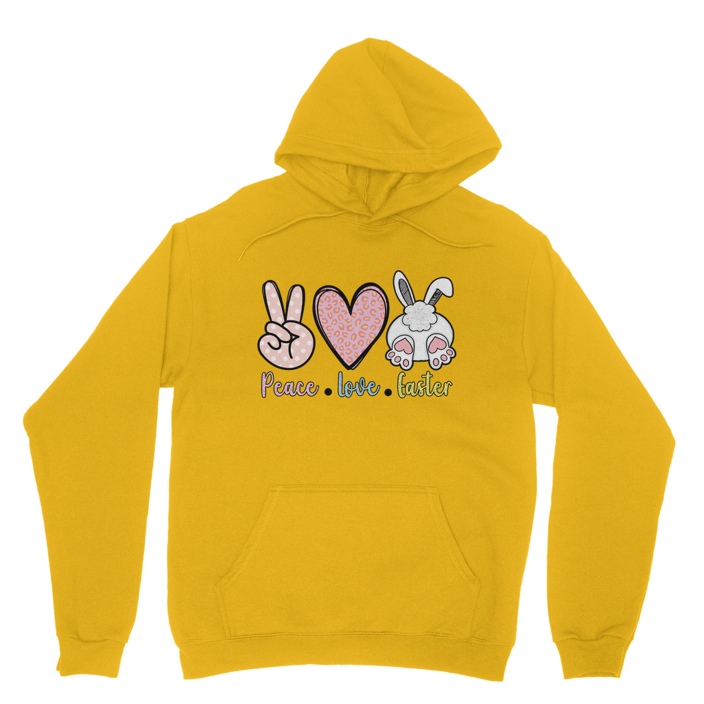 PEACE LOVE EASTER Classic Adult Hoodie - DirectlyPersonalised