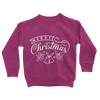 Merry Christmas White Classic Kids Sweatshirt