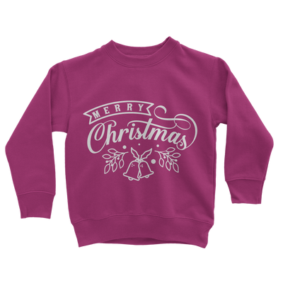 Merry Christmas White Classic Kids Sweatshirt