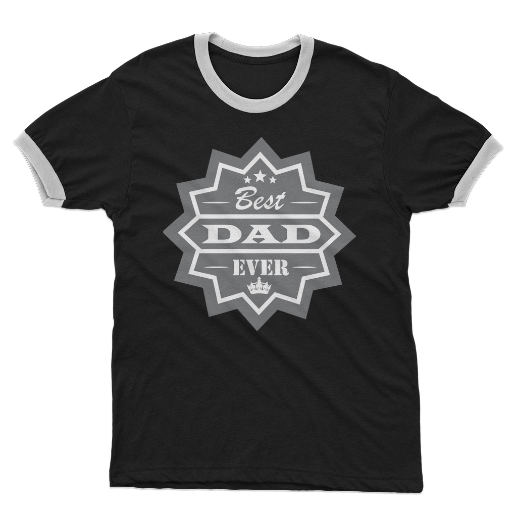 Best Dad Ever Adult Ringer T-Shirt
