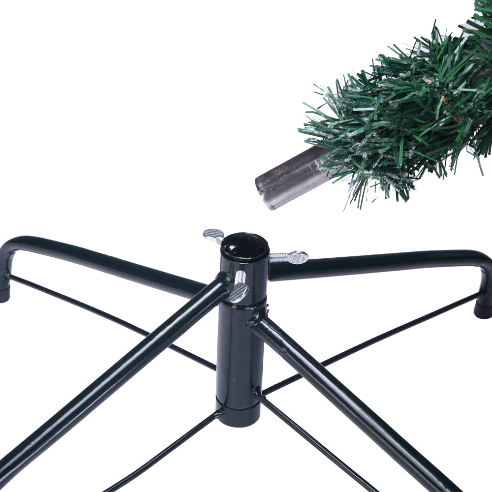 7ft PVC Flocking Christmas Tree 1300 Branches Spread Out Natural Tree - DirectlyPersonalised