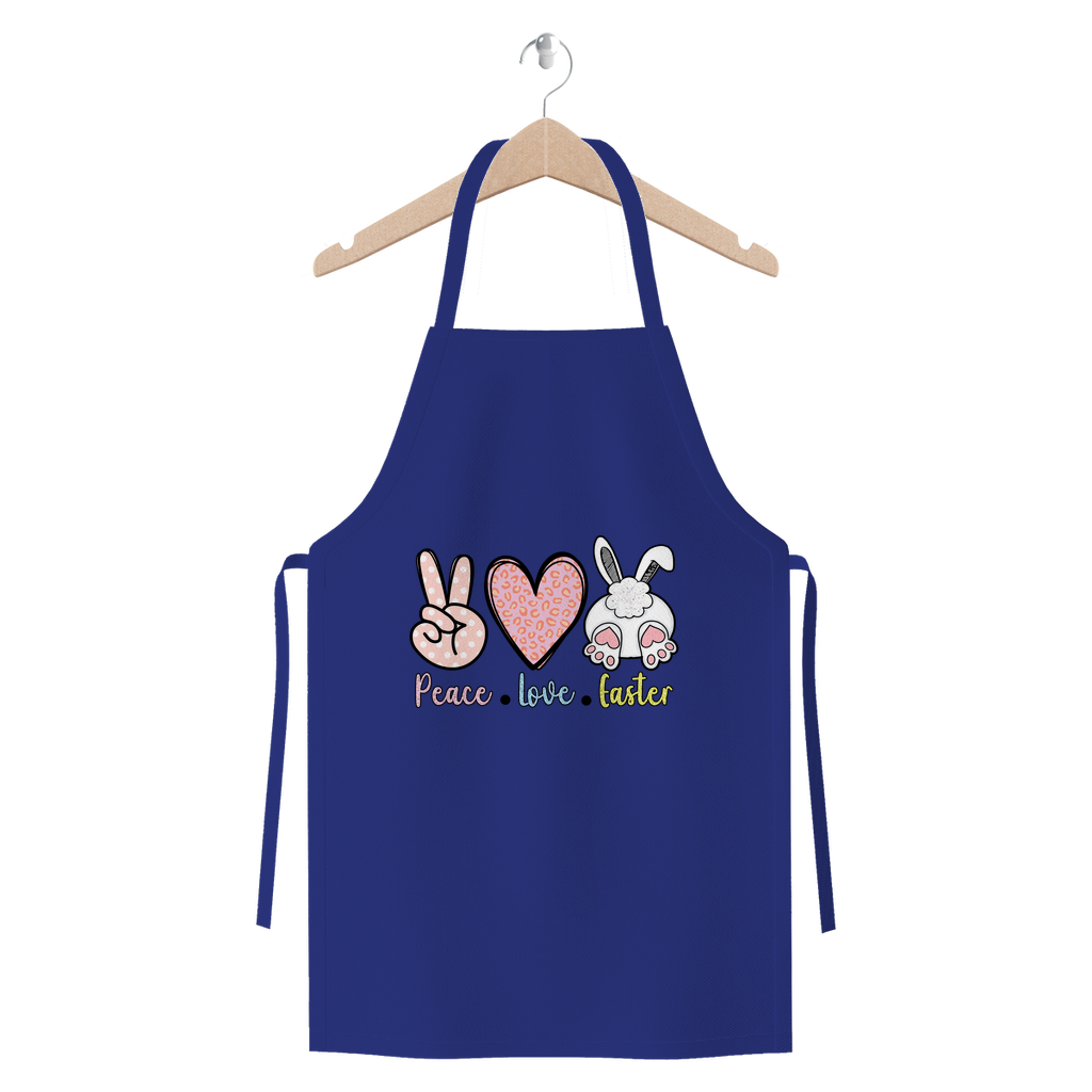 PEACE LOVE EASTER Premium Jersey Apron - DirectlyPersonalised