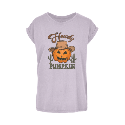 HOWDY PUMPKIN Women's Extended Shoulder T-Shirt XS-5XL - DirectlyPersonalised