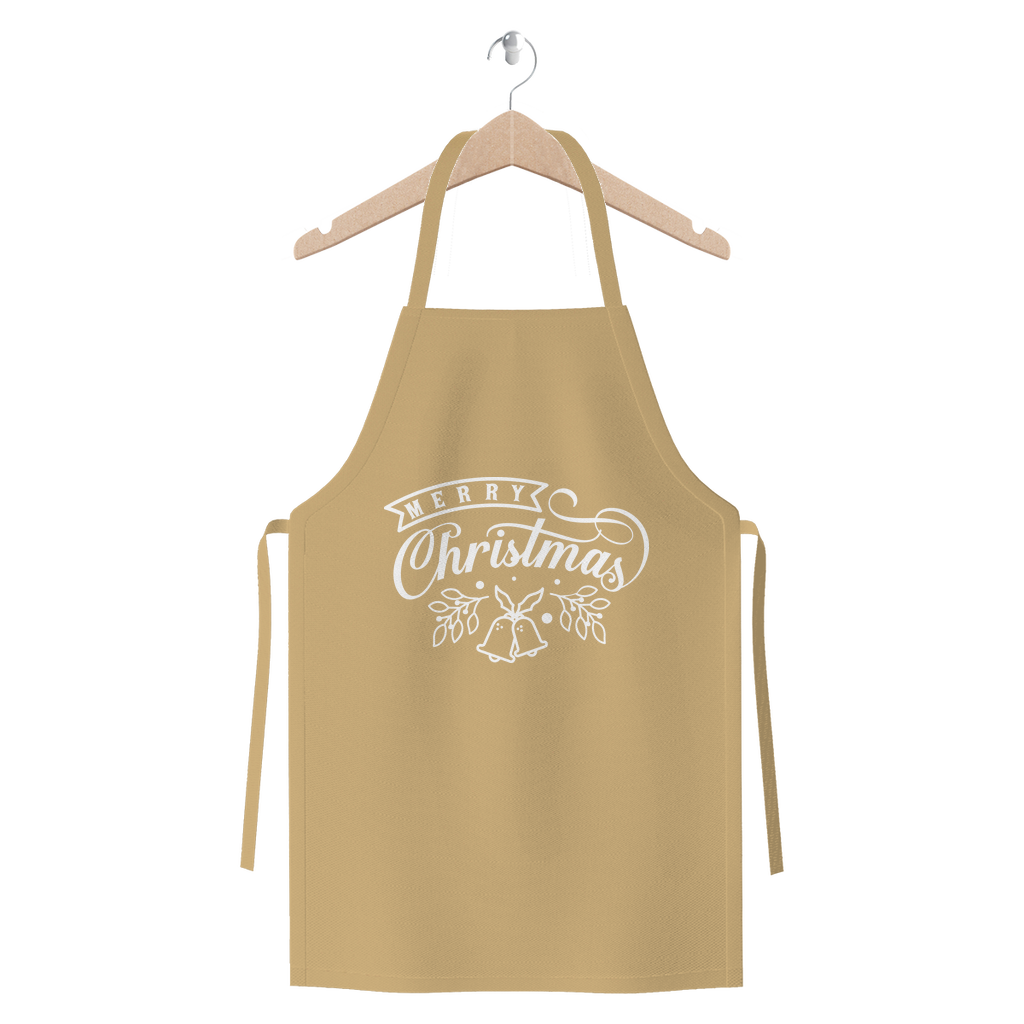 Merry Christmas White Premium Jersey Apron