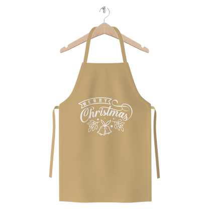 Merry Christmas White Premium Jersey Apron
