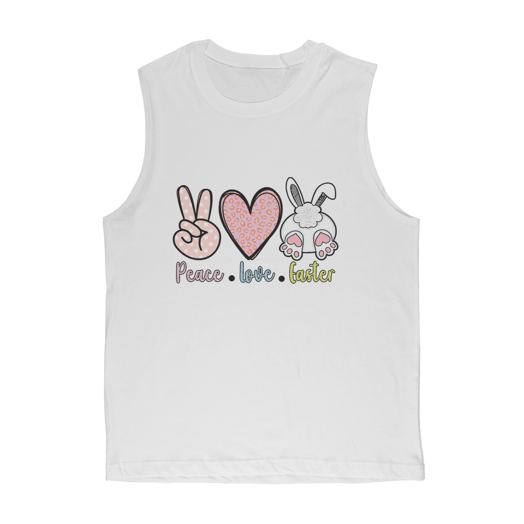 PEACE LOVE EASTER Classic Adult Muscle Top - DirectlyPersonalised