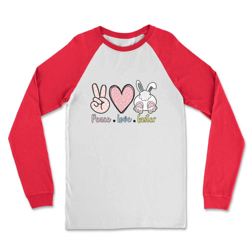 PEACE LOVE EASTER Classic Raglan Long Sleeve Shirt - DirectlyPersonalised