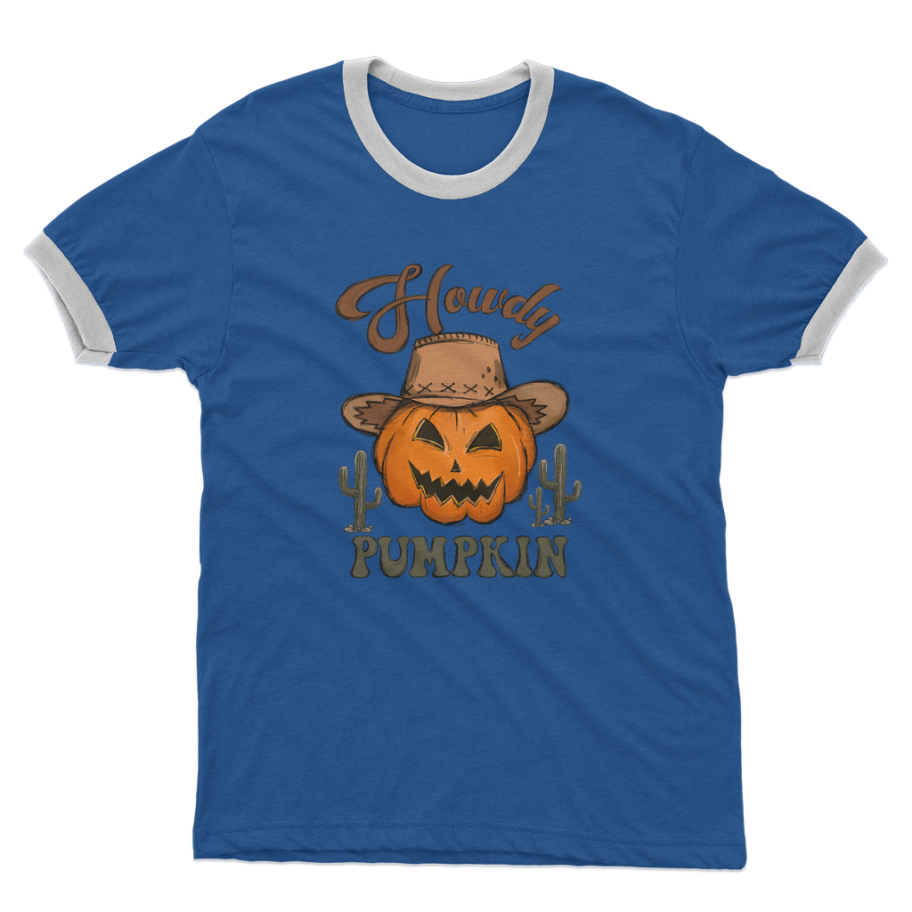 HOWDY PUMPKIN Adult Ringer T-Shirt - DirectlyPersonalised