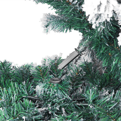 7ft PVC Flocking Christmas Tree 1300 Branches Spread Out Natural Tree - DirectlyPersonalised