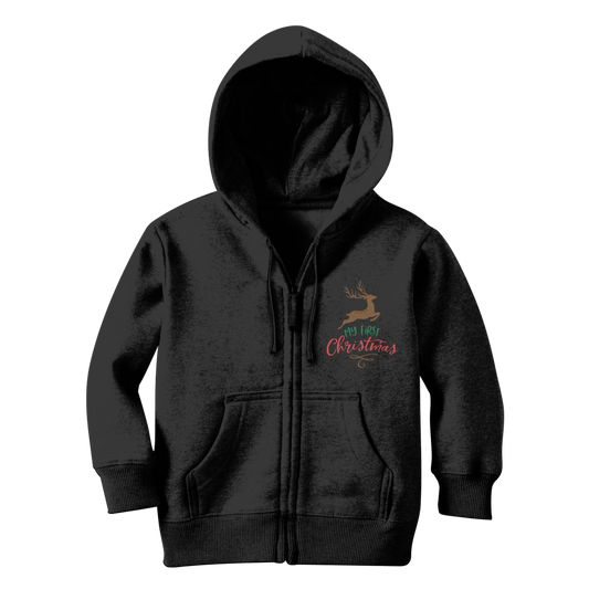 My First Christmas Colour Classic Kids Zip Hoodie