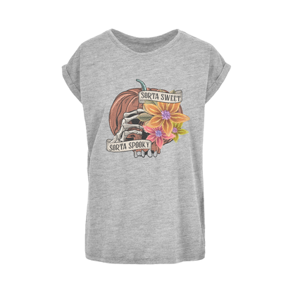 SORTA SWEET - SORTA SPOOKY Women's Extended Shoulder T-Shirt XS-5XL - DirectlyPersonalised