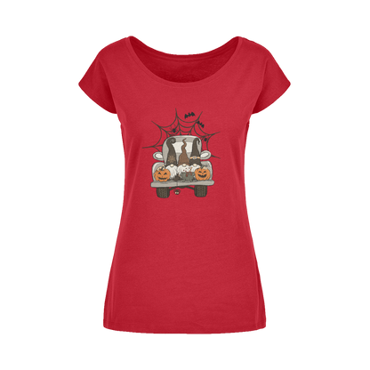 LETS GET SPOOKY Wide Neck Womens T-Shirt XS-5XL - DirectlyPersonalised