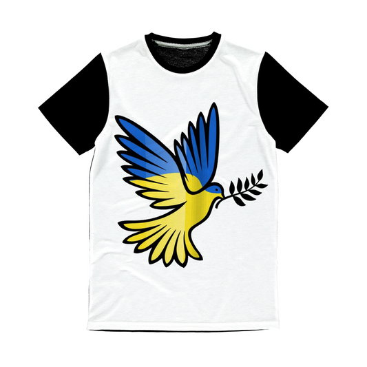 SUPPORT FOR UKRAINE Classic Sublimation Panel T-Shirt - DirectlyPersonalised