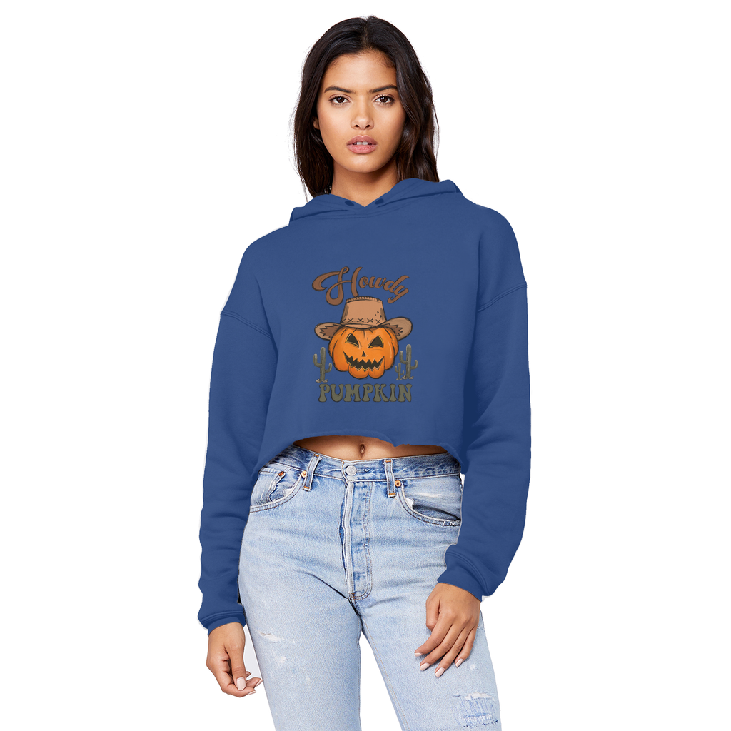 HOWDY PUMPKIN Unisex Cropped Raw Edge Boyfriend Hoodie - DirectlyPersonalised