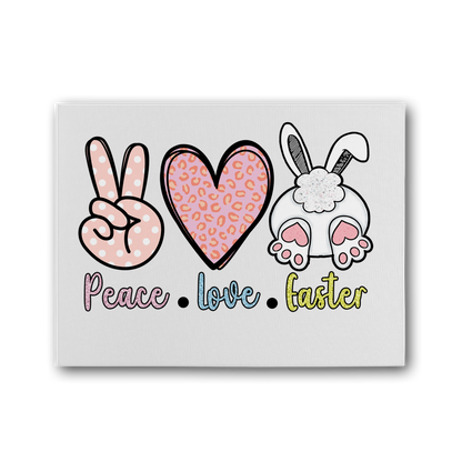 PEACE LOVE EASTER Premium Stretched Canvas - DirectlyPersonalised