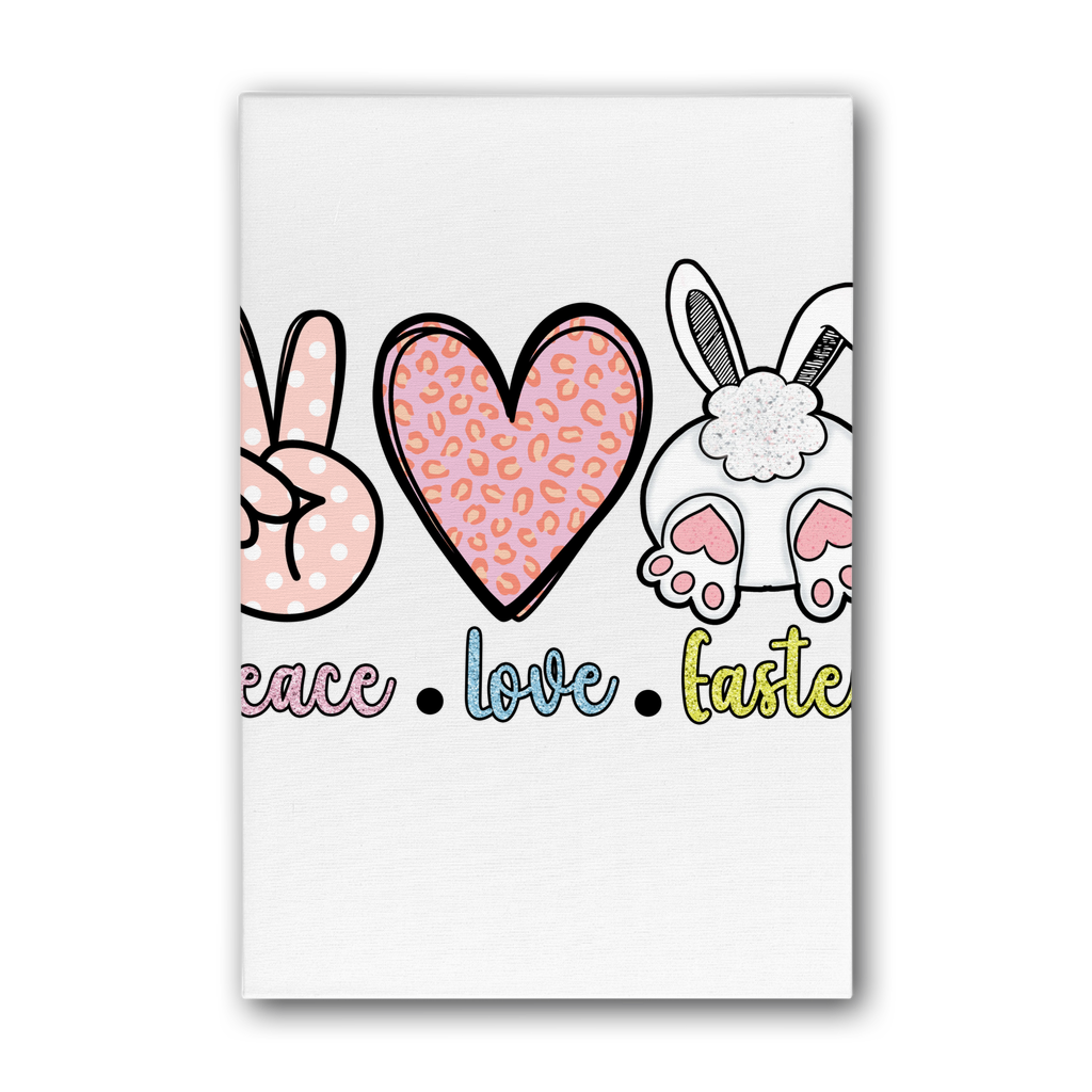 PEACE LOVE EASTER Premium Stretched Canvas - DirectlyPersonalised