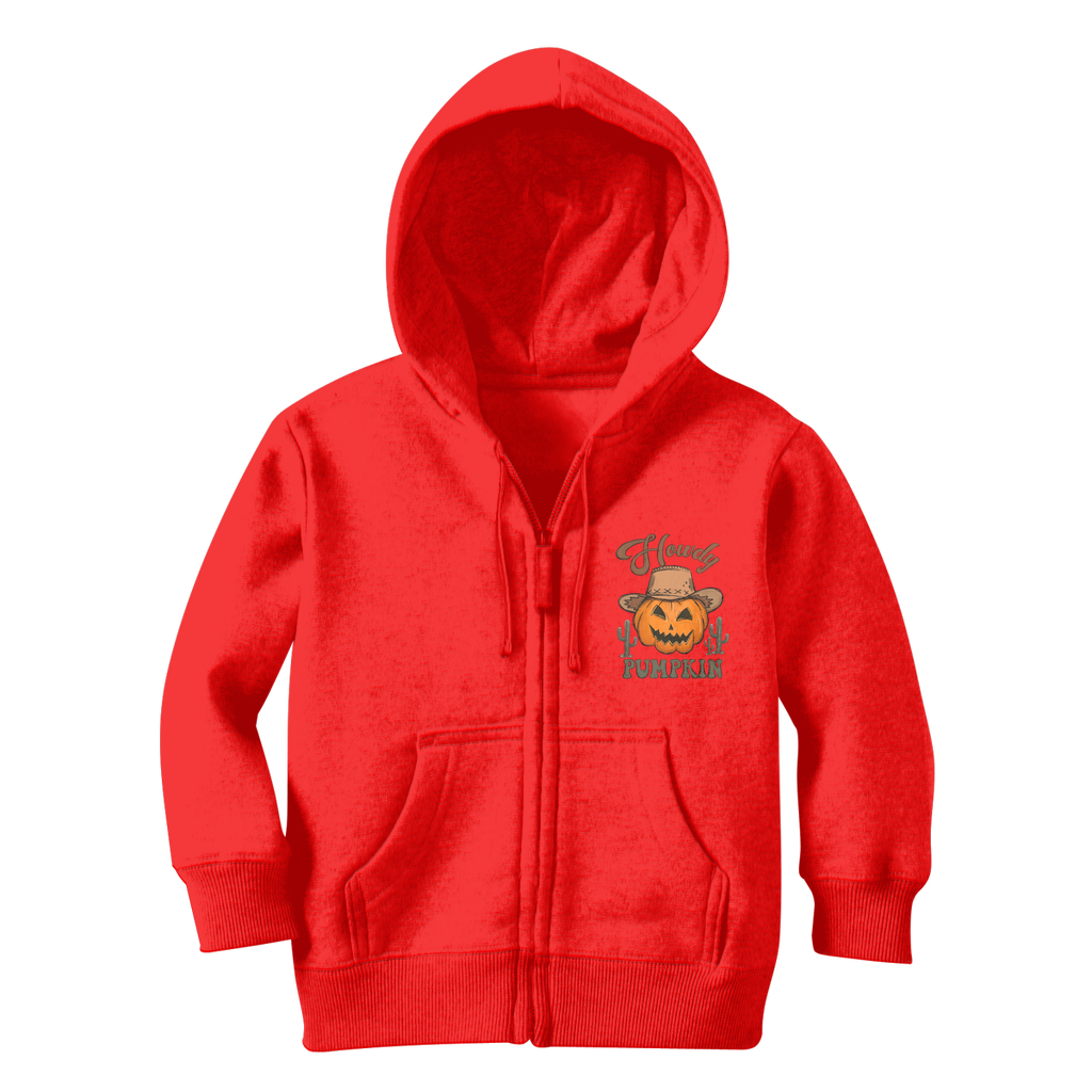 HOWDY PUMPKIN Classic Kids Zip Hoodie - DirectlyPersonalised