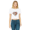 RIB CAGE Classic Women's Cropped Raw Edge T-Shirt