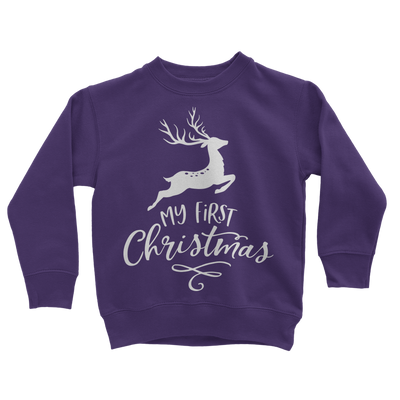 My First Christmas White Classic Kids Sweatshirt