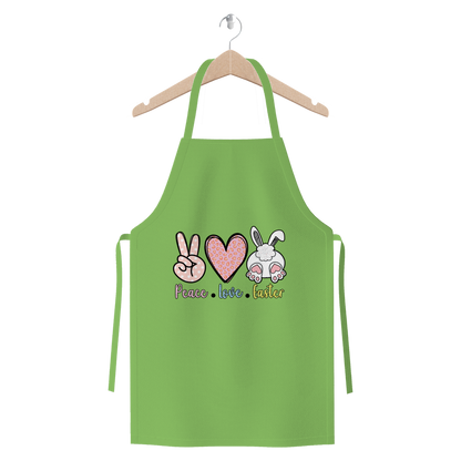 PEACE LOVE EASTER Premium Jersey Apron - DirectlyPersonalised