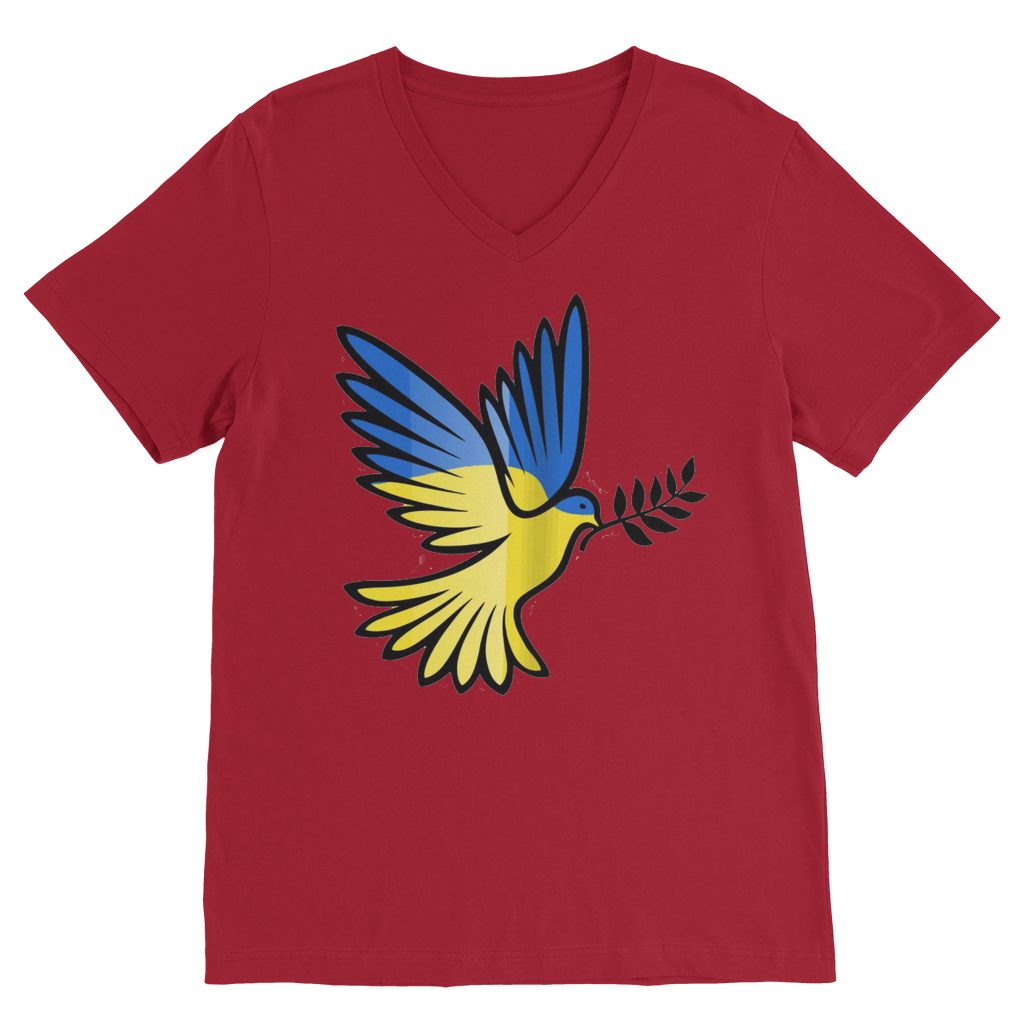 SUPPORT FOR UKRAINE Premium V-Neck T-Shirt - DirectlyPersonalised