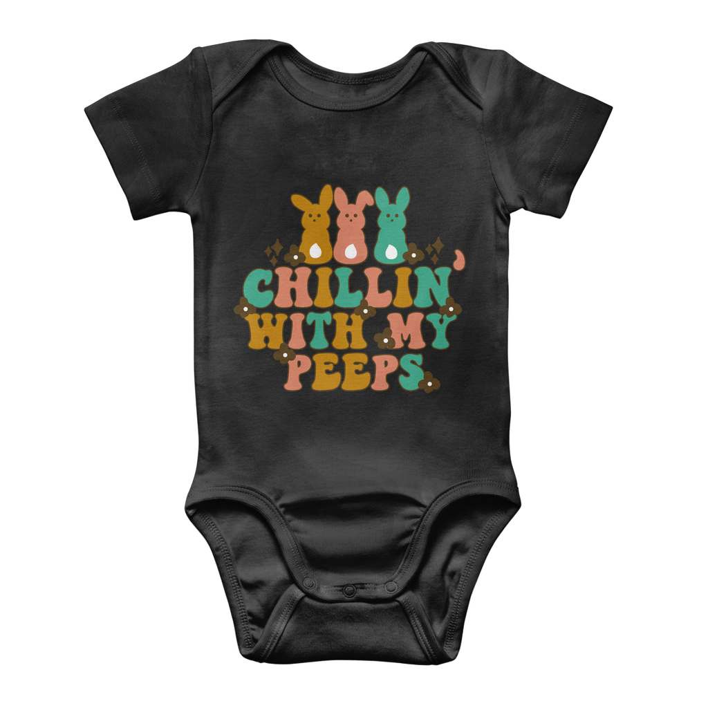 Chillin with my peeps Classic Baby Onesie Bodysuit - DirectlyPersonalised