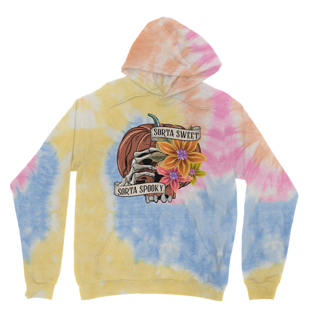 SORTA SWEET - SORTA SPOOKY Tie Dye Hoodie - DirectlyPersonalised