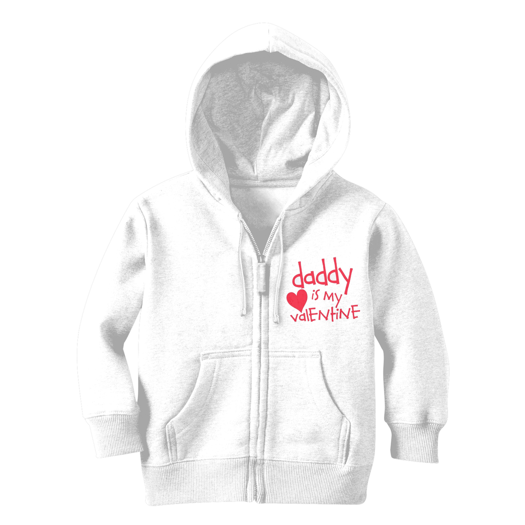 Daddy's my Valentine Classic Kids Zip Hoodie - DirectlyPersonalised