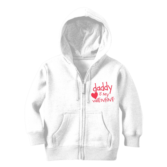 Daddy's my Valentine Classic Kids Zip Hoodie - DirectlyPersonalised