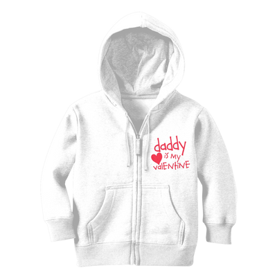 Daddy's my Valentine Classic Kids Zip Hoodie