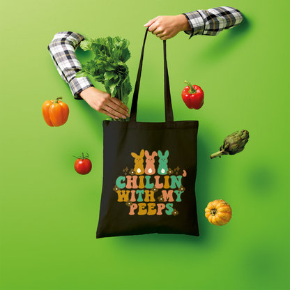 Chillin with my peeps Shopper Tote Bag - DirectlyPersonalised
