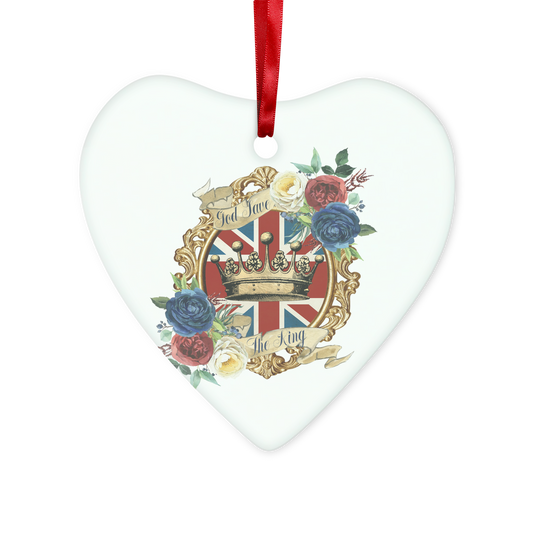 GOD SAVE THE KING Glass Hanging Ornament