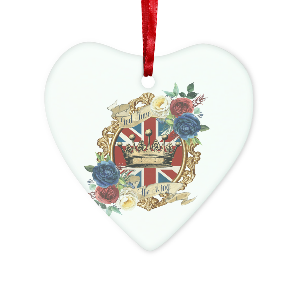 GOD SAVE THE KING Glass Hanging Ornament
