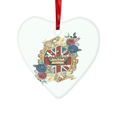 GOD SAVE THE KING Glass Hanging Ornament