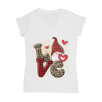 Ladies Valentine Design Classic Women's V-Neck T-Shirt