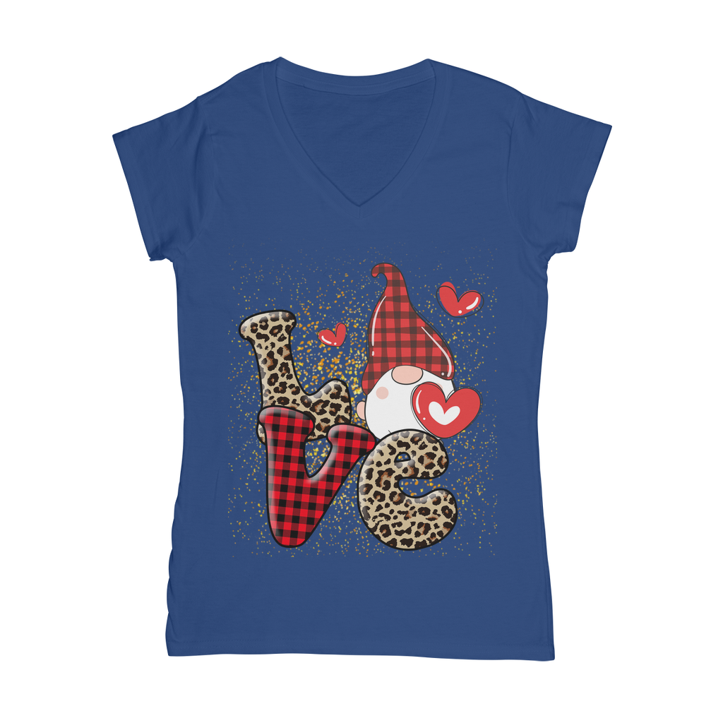 Ladies Valentine Design Classic Women's V-Neck T-Shirt - DirectlyPersonalised