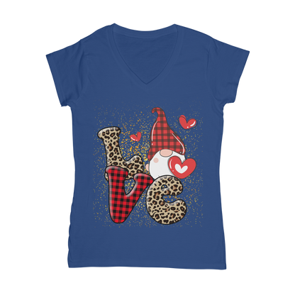 Ladies Valentine Design Classic Women's V-Neck T-Shirt - DirectlyPersonalised