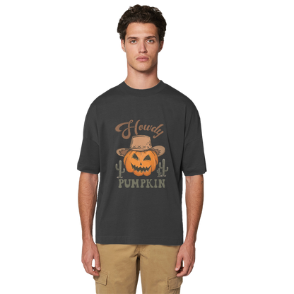 HOWDY PUMPKIN Premium Organic Oversized T-Shirt - DirectlyPersonalised