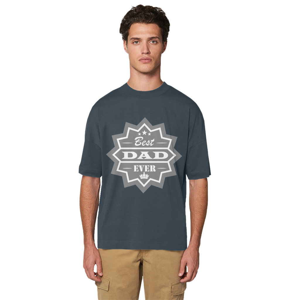 Best Dad Ever Premium Organic Oversized T-Shirt - DirectlyPersonalised