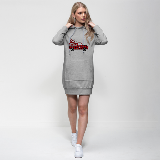 Love Truck Premium Adult Hoodie Dress - DirectlyPersonalised