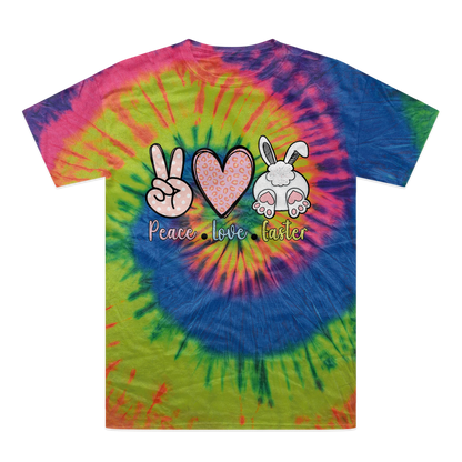 PEACE LOVE EASTER Tie-Dye T-Shirt - DirectlyPersonalised
