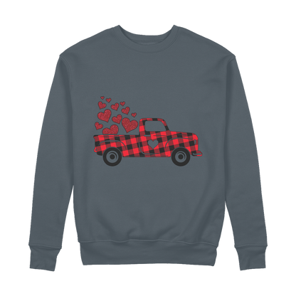 Love Truck 100% Organic Cotton Sweatshirt - DirectlyPersonalised