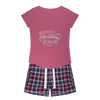 Merry Christmas White Women's Sleepy Tee and Flannel Short