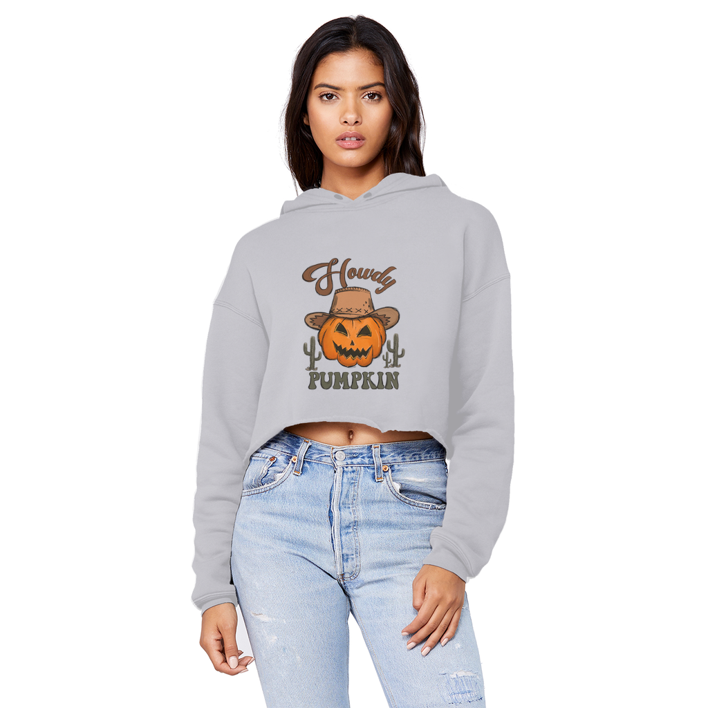 HOWDY PUMPKIN Unisex Cropped Raw Edge Boyfriend Hoodie - DirectlyPersonalised
