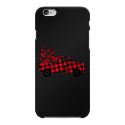 Love Truck Back Printed Black Hard Phone Case